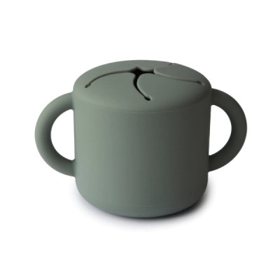 Mushie Copo Snack Silicone Verde Escuro +12M