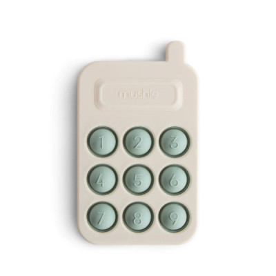 Mushie Pop It Phone Silicone Verde +10M | Farmácia d'Arrábida