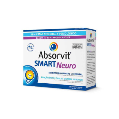 Absorvit Smart Neuro Ampolas 20x10ml | Farmácia d'Arrábida