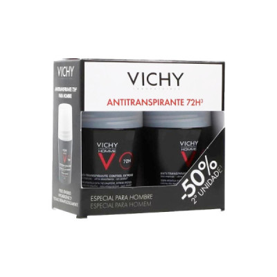 Vichy Homme Transpiração Muito Intensa 72h Desodorizante Duo Preço Especial | Farmácia d'Arrábida