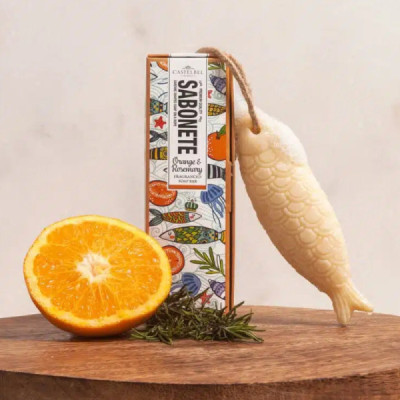 Castelbel Sardinha Sabonete Soap-On-a-Rope Laranja e Alecrim 80g