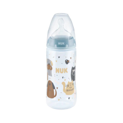 Nuk First Choice+ Cats and Dogs Biberão Silicone 6-18M 300ml