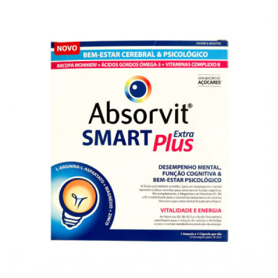 Absorvit Smart Extra Plus Ampolas 30+Cápsulas 30 | Farmácia d'Arrábida