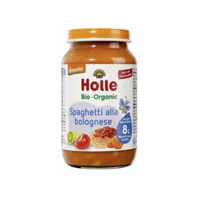 Holle Bio Puré Esparguete Bolonhesa +8M 220g | Farmácia d'Arrábida