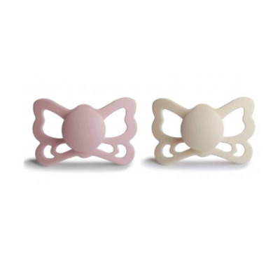 Frigg Butterfly Chupetas Silicone Cream e Blush 6-18M