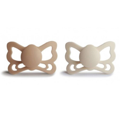 Frigg Butterfly Chupetas Silicone Silky Satin e Cream 6-18M