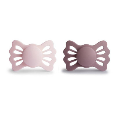 Frigg Lucky Chupetas Silicone White Lilac e Twillght Mauve 6-18M