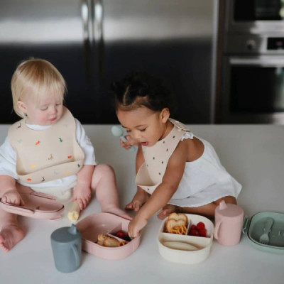 Mushie Lunch Box Com Talheres Blush +6M