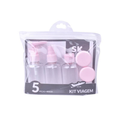 Kit Viagem 5 Peças + Bolsa