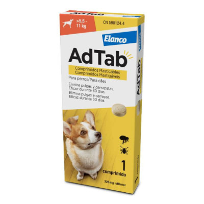 AdTab Comprimido Mastigável para Cães 5,5-11Kg | Farmácia d'Arrábida