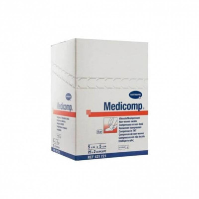 Hartmann Medicomp Compressas Esterilizadas 5x5cm 25x2 | Farmácia d'Arrábida