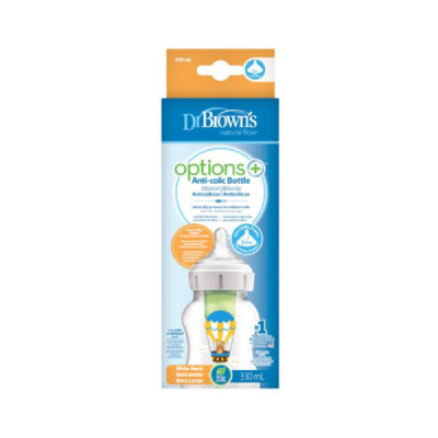Dr. Brown\`s Options+ Anti-colic Biberão Boca Larga Coelho +3M 330ml