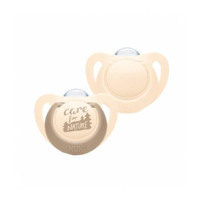 Nuk For Nature Chupetas Silicone Bege T3 18-36M