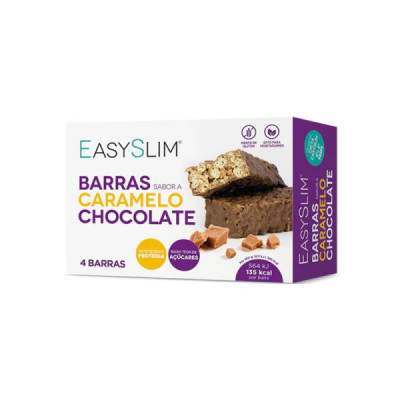EasySlim Barras Caramelo Chocolate 4x35g | Farmácia d'Arrábida
