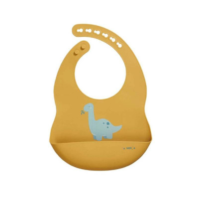 Saro Party Babete Silicone Amarelo +6M