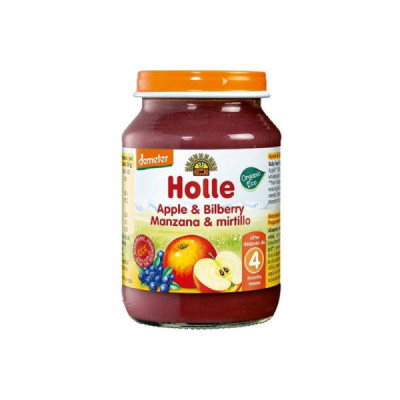 Holle Bio Puré Mirtilo e Maçã +4M 190g