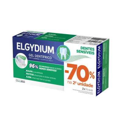 Elgydium Gel Dentífrico Dentes Sensíveis 70% 2ªunidade | Farmácia d'Arrábida
