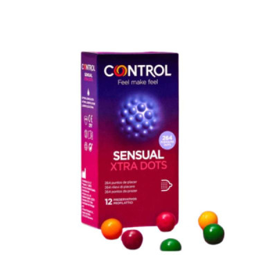 Control Sensual Xtra Dots Preservativos x12 | Farmácia d'Arrábida