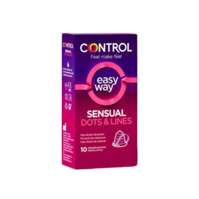 Control Easy Way Sensual Dots & Lines Preservativos x10 | Farmácia d'Arrábida