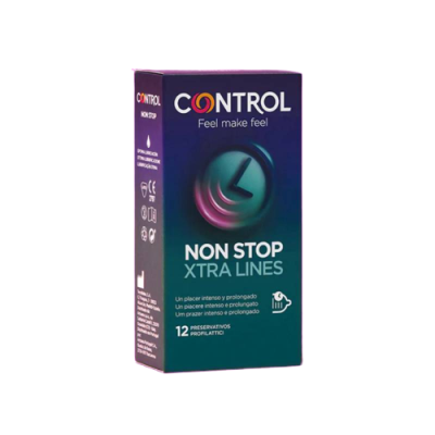 Control Non Stop Xtra Lines Preservativos x12 | Farmácia d'Arrábida