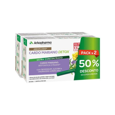 Arkofluido Cardo Mariano Ampolas Duo 50% Desc 2ªUnidade | Farmácia d'Arrábida
