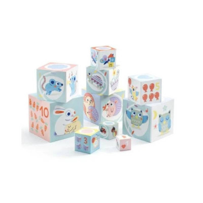 Djeco Babybloki Cubos para Empilhar Animais +12M | Farmácia d'Arrábida