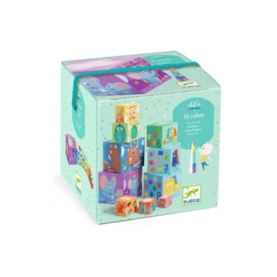 Djeco Jogo Blocos para Empilhar Arco-Íris +12M