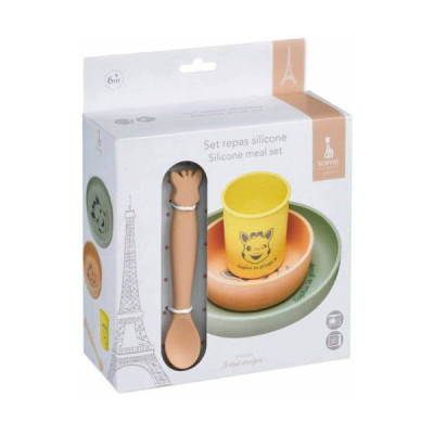 Sophie La Girafe Set Louça Refeição Silicone +6M