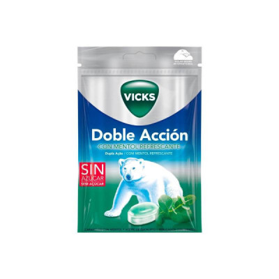 Vicks Dupla Ação Rebuçados com Mentol Refrescante 72g