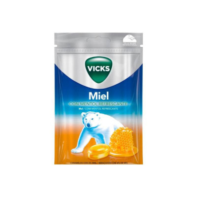 Vicks Mel Rebuçados com Mentol Refrescante 72g