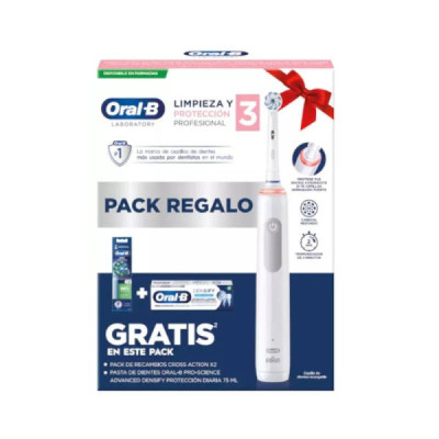 Oral-B Pro 3 Pack Especial Oferta Recargas + Pasta de Dentes | Farmácia d'Arrábida