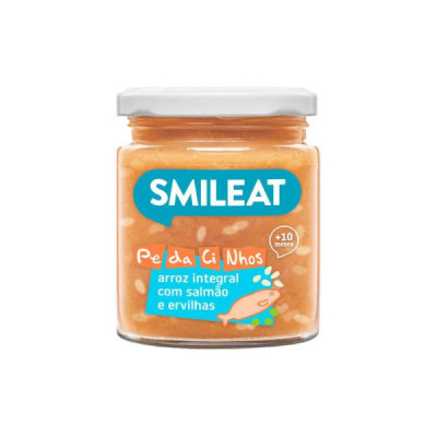 Smileat Boião Pedacinhos de Salmão com Ervilhas Biológico +10M 230g