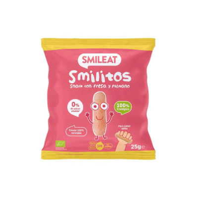 Smileat Smilitos Morango e Banana Biológico +8M 25g