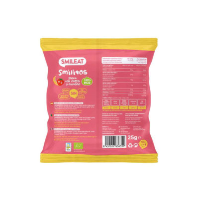 Smileat Smilitos Morango e Banana Biológico +8M 25g