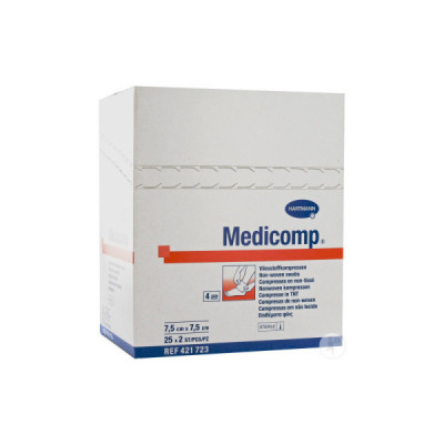 Hartmann Medicomp Compressas Esterilizadas 7,5cmx7,5cm 25x2 | Farmácia d'Arrábida