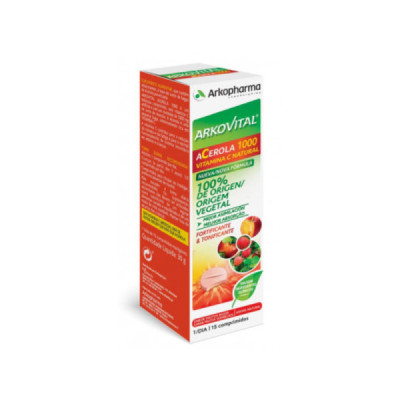 Arkovital Acerola 1000 Comprimidos x15 | Farmácia d'Arrábida