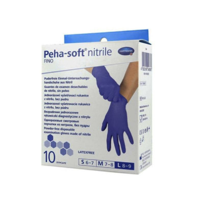 Hartmann Peha-Soft Luva Exame Nitrilo Fino Tam.L x10