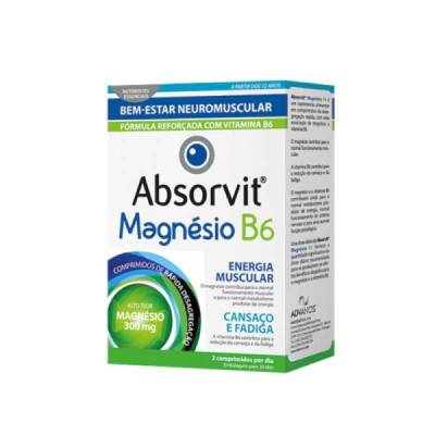 Absorvit Magnésio B6 Comprimidos x60 | Farmácia d'Arrábida