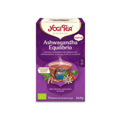 Yogi Tea Bio Chá Ashwagandha Equilíbrio Saquetas x17