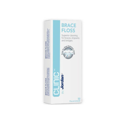 Jordan Clinic Brace Floss Fio Dentário para Aparelhos x50 | Farmácia d'Arrábida