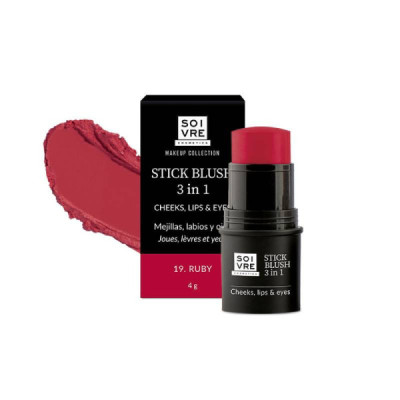 Soivre Cosmetics Stick Blush 3em1 Ruby 4g | Farmácia d'Arrábida