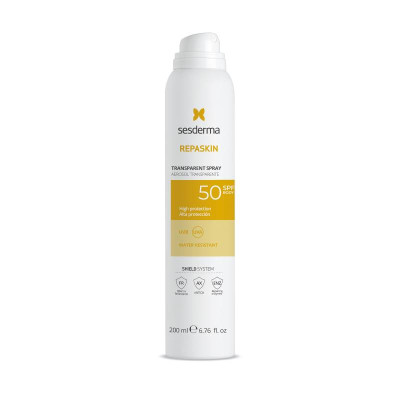 8429979482037 Sesderma Repaskin Corporal SPF50 Aerossol Transparente 200ml