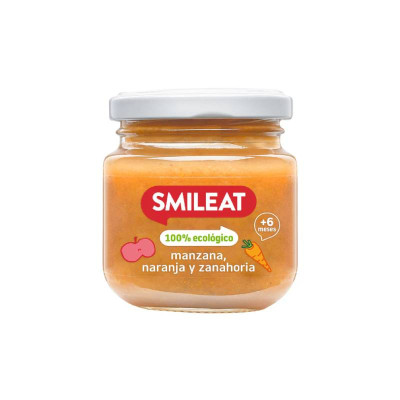 8437017636106 Smileat Boião Maçã, Laranja e Cenoura +6M 130g