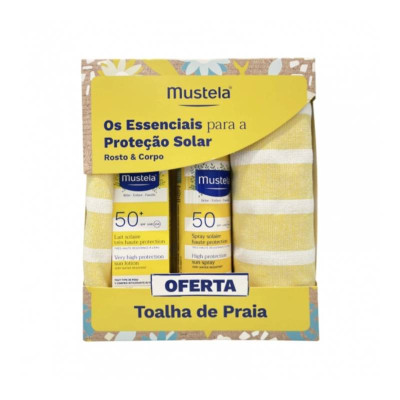 Mustela Solar SPF50+ + Leite SPF50+ Oferta Toalha de Praia | Farmácia d'Arrábida