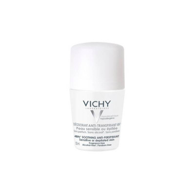 Vichy Desodorizante Roll-On Antitranspirante 48h Pele Sensível 50ml | Farmácia d'Arrábida