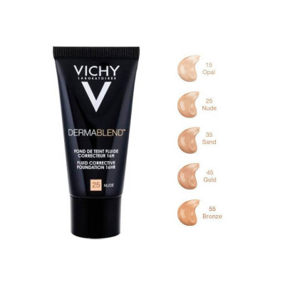 6583823 Vichy Dermablend Base Corretora Fluida 16h 25 Nude 40ml