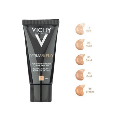 6583856 Vichy Dermablend Base Corretora Fluida 16h 35 Sand 40ml