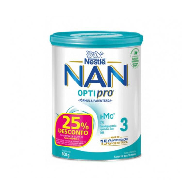7248898 NAN Optipro 3 Leite +12M 800g 25% Desconto