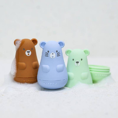 5414673875615 Nattou Bonecos Banho Verde/Azul/Castanho +12M