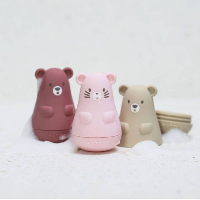 5414673875639 Nattou Bonecos Banho Bordeaux/Rosa/Bege +12M